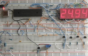 Digital Voltmeter LED Display Prototype Board Hi Res