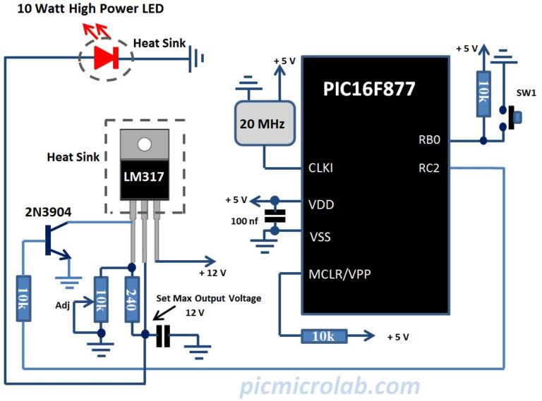 High Power LED Controller – Microcontroller Based Projects