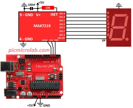 Arduino 7-Segment LED Display MAX7219 – Microcontroller Based Projects