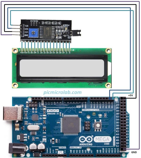 I2C Serial LCD Interface Module Arduino – Microcontroller Based Projects