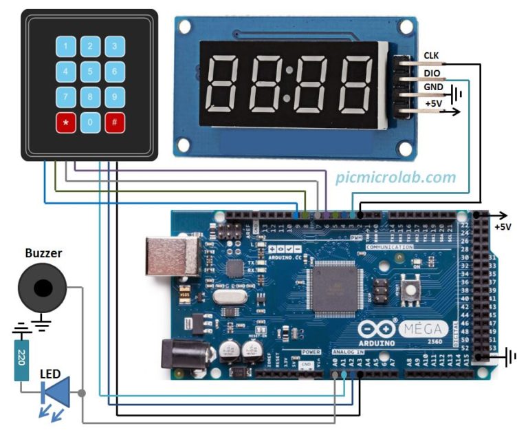 Arduino 4 Digit Led 7 Segment Countdown Timer Microcontroller Based Projects 6217