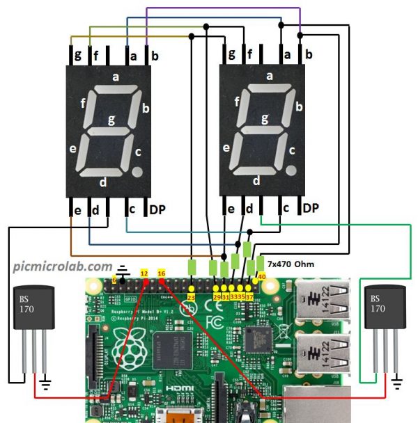 Multiplexing 7 Segment Display With Raspberry Pi Microcontroller Based Projects