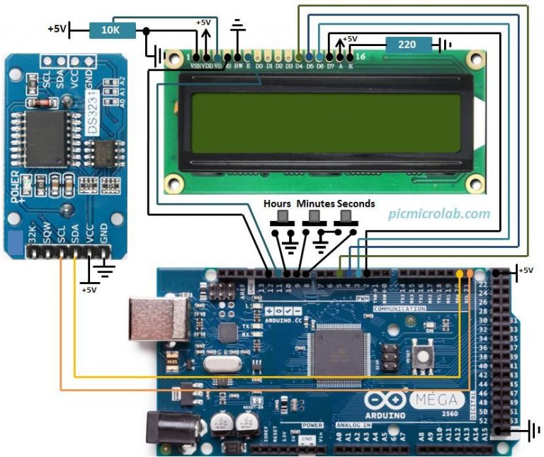 Arduino with DS3231 Real Time Clock – Microcontroller Based Projects